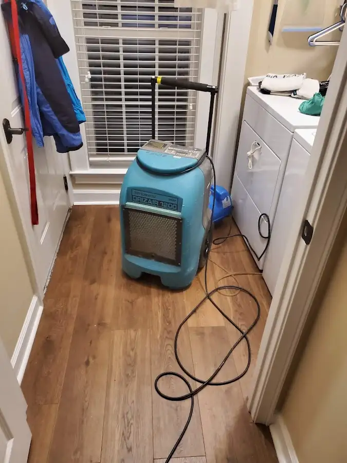 Commercial dehumidifier deployed for Flood Damage Cleanup in Palm Springs North